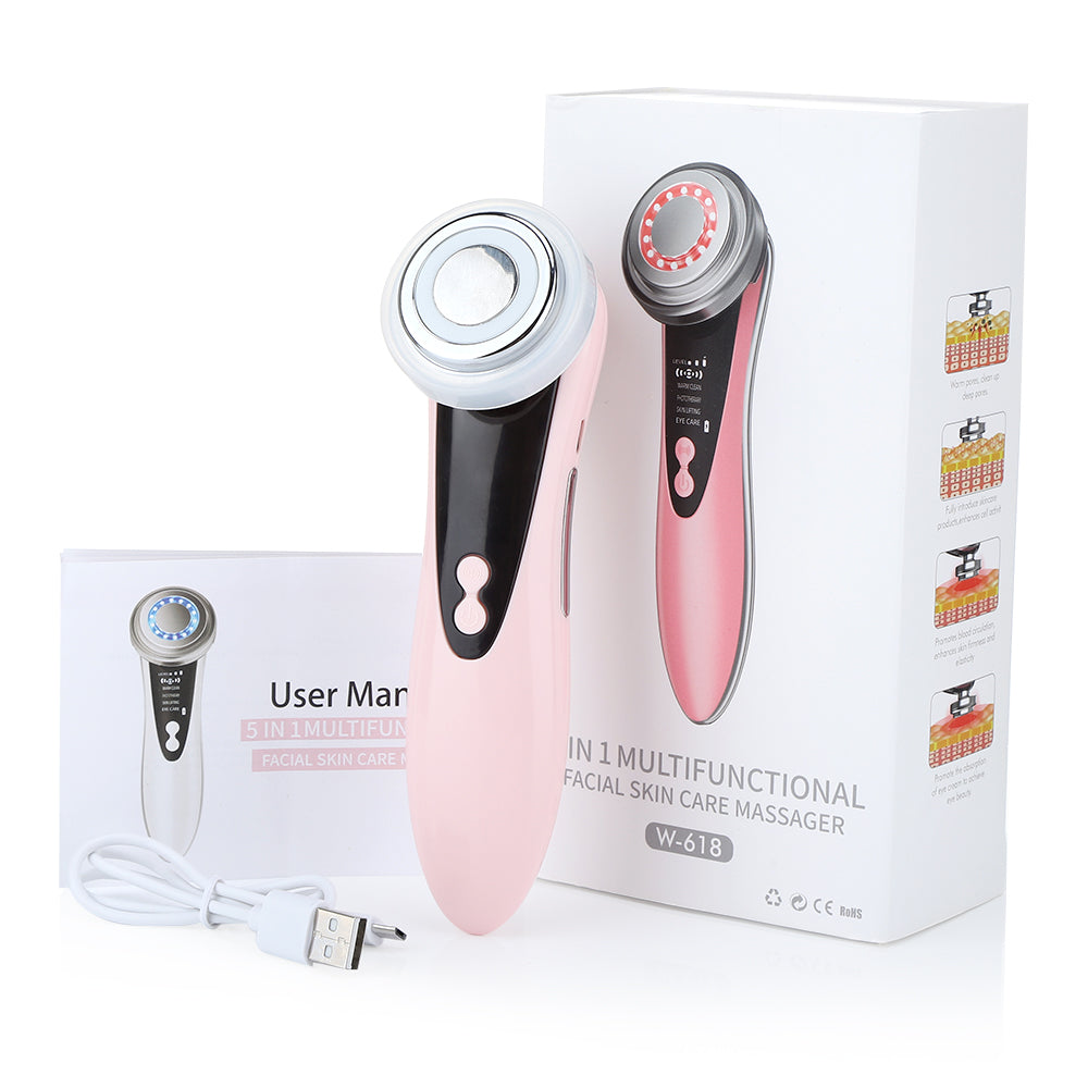 LED Face Massager 5-in-1 – Anti-Aging, Skin Lifting, Wrinkle Reduction