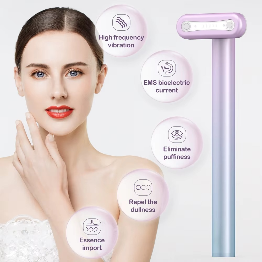 LED Facial Massage Tool for Face & Neck – Anti-Aging | Lifting | Red Light Therapy | Vibration & Warmth