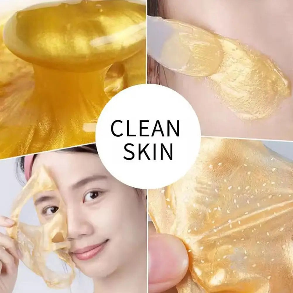 24K Gold Collagen Moisturizing Face Mask – Anti-Wrinkle, Brightening & Firming Cream