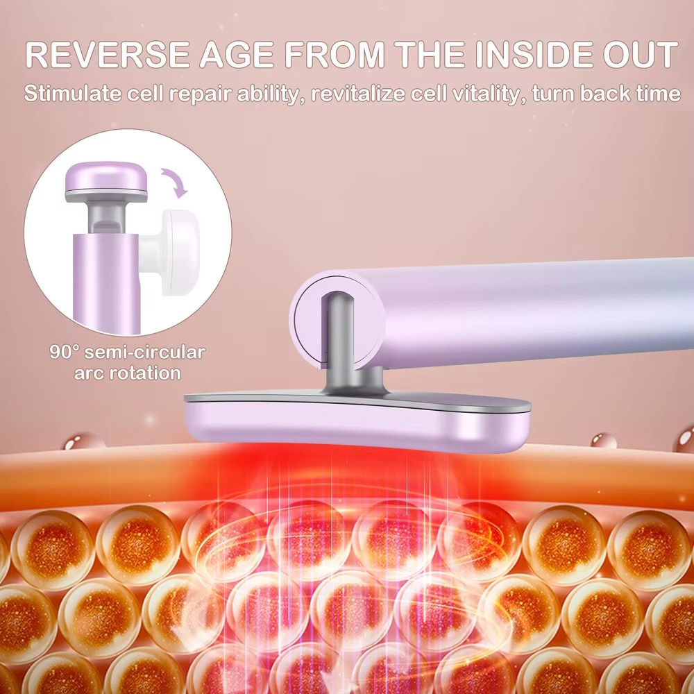 LED Facial Massage Tool for Face & Neck – Anti-Aging | Lifting | Red Light Therapy | Vibration & Warmth