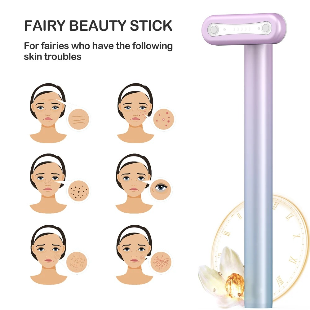 LED Facial Massage Tool for Face & Neck – Anti-Aging | Lifting | Red Light Therapy | Vibration & Warmth