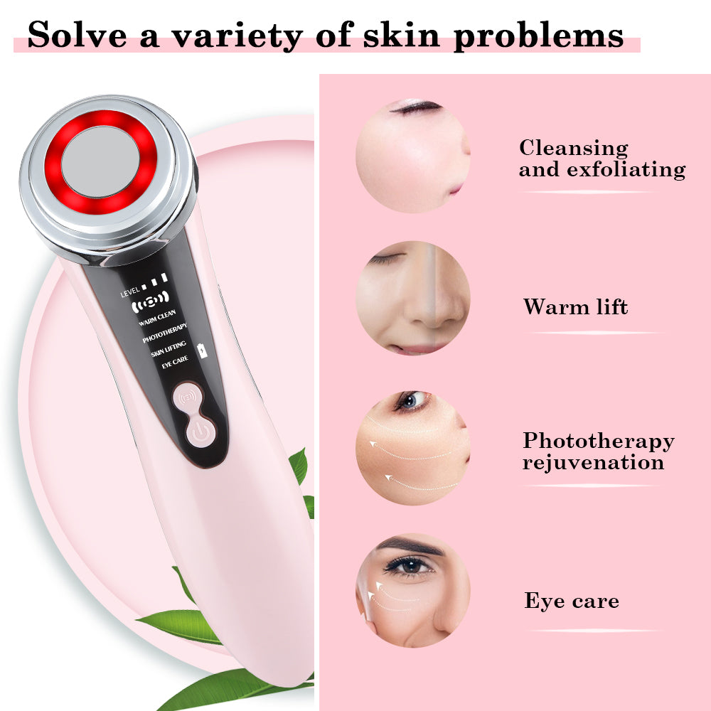 LED Face Massager 5-in-1 – Anti-Aging, Skin Lifting, Wrinkle Reduction