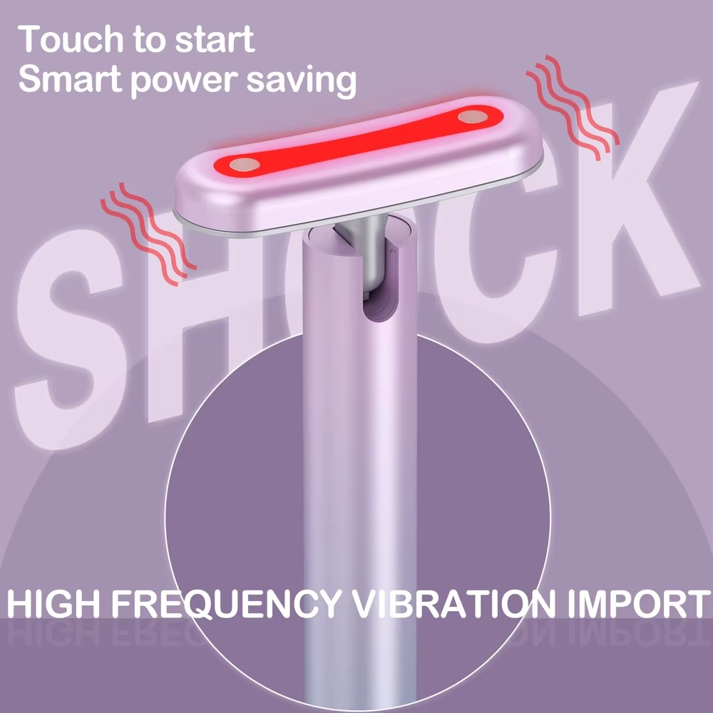 LED Facial Massage Tool for Face & Neck – Anti-Aging | Lifting | Red Light Therapy | Vibration & Warmth