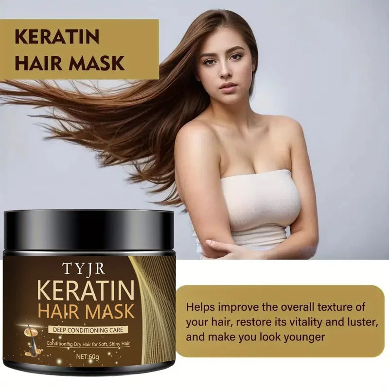 Keratin Hair Mask-Deep Repair & Shine [60g]
