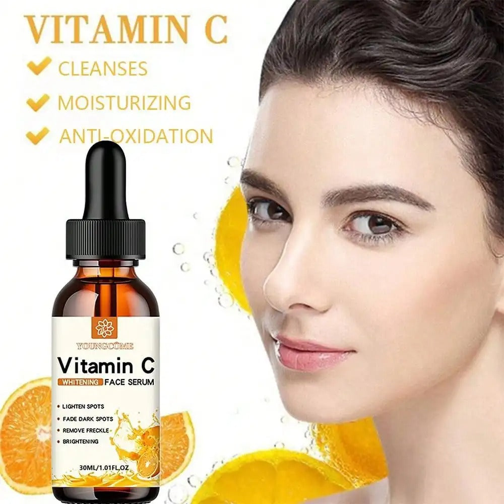 Vitamin C Face Serum with Hyaluronic Acid – Dark Spot Remover & Anti-Aging Moisturizing Essence (30ml / 50ml)