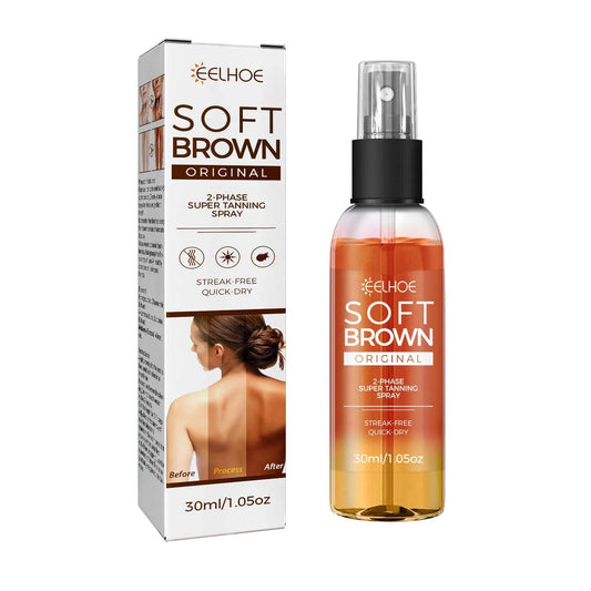 Soft Brown 2-Phase Tanning Spray – Natural Bronze Glow Without the Sun!